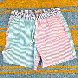 NWT J. Crew 6" Seersucker Swim Trunk Size Small